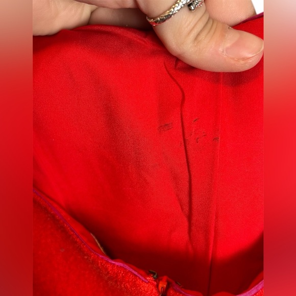 Banana Republic Valentines Day Red Pink Mini Wool Blend Dress Size 6 - Picture 5 of 7